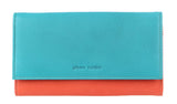 Pierre Cardin MultiColour Leather Ladies Wallet in Turquoise (PC3262)