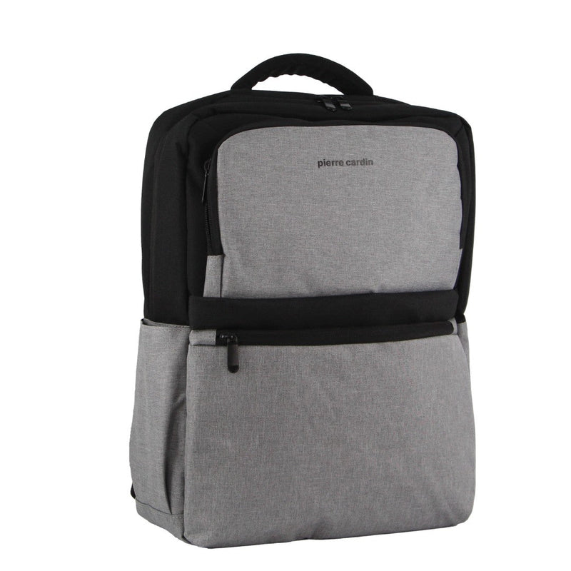 Pierre Cardin Travel & Business Backpack with Built-in USB Port in Grey