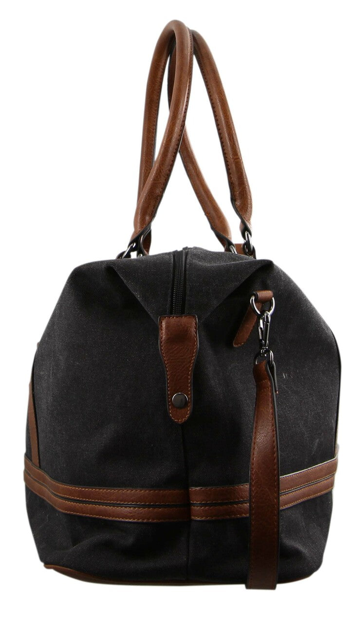 Pierre Cardin Canvas Overnight Bag in Black (PC2578)