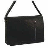 Pierre Cardin Rustic Leather Computer/Messenger Bag in Black (PC2798)