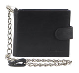 Pierre Cardin Rustic Leather Mens Wallet with Chain in Chestnut (PC3274)